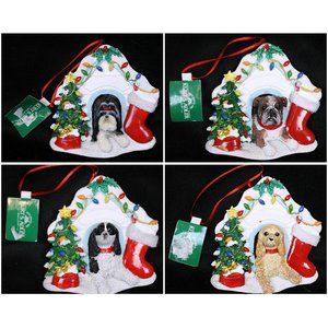 NWT Kurt S. Adler Dog In Dog House 3.5" Ornament Christmas Tree Holiday Decor